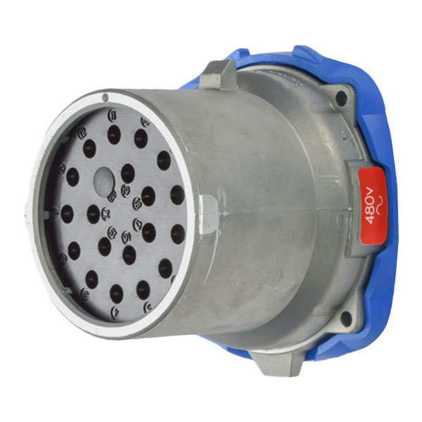 17-68181 - DN20c INLET METAL SIZE 5 IP 54/55 18P+G 15A 480 VAC/130 VDC 60 Hz